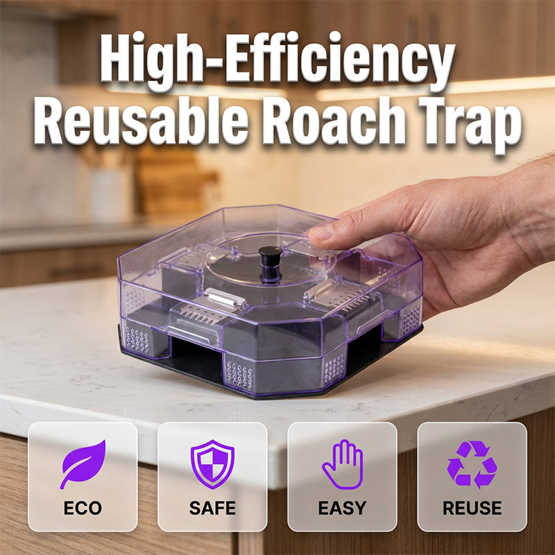 🔥 No More Toxic Sprays! Reusable Roach Trap – Catch & Release (or Dispose) Safely