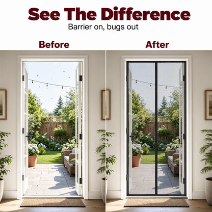 🚪✨ MAGNETIC BUG-FREE DOOR SCREEN – INSTANTLY KEEPS OUT FLIES, MOSQUITOES & WASPS! ✅ Self-Closing • Easy No-Drill Install • Pet & Kid Friendly