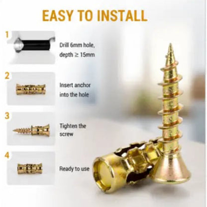 🛠️Self Drilling Drywall Anchors with Screws Kit