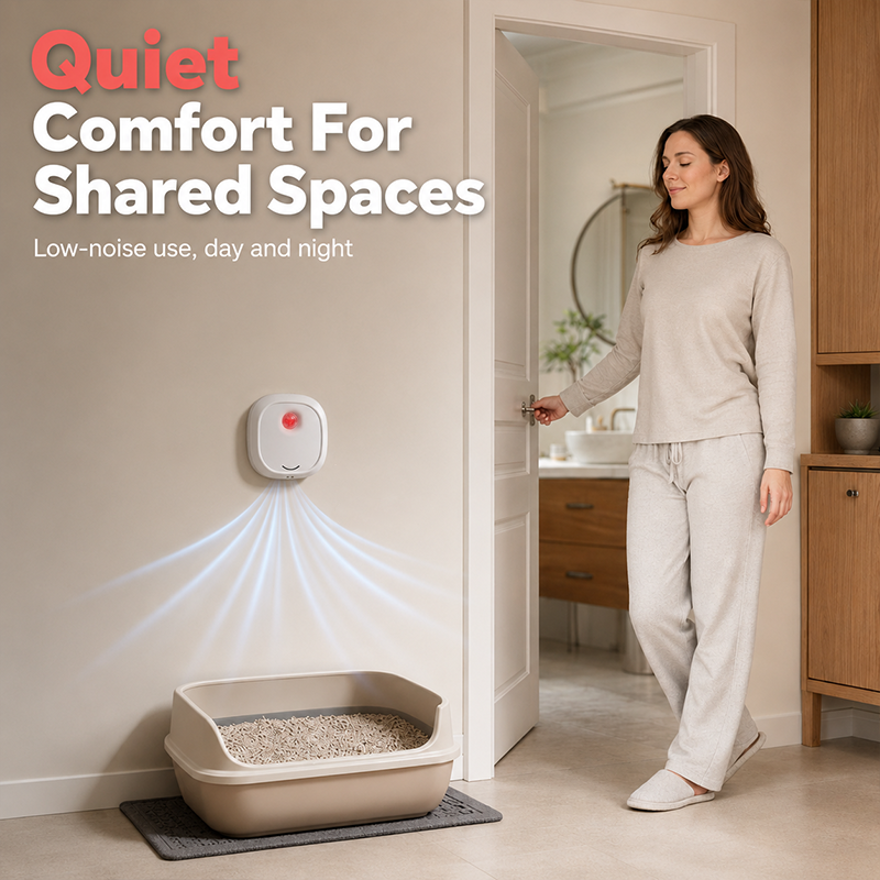 🔥Limited Time 60% OFF! 🌬️Say goodbye to unpleasant odors with it! Smart Quiet Pet Odor Eliminator