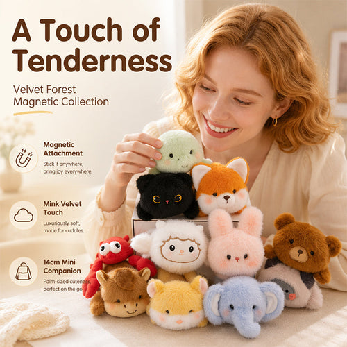 🧲 Lovely Plushie Fridge Magnet Doll – Premium Mink Velvet, Hidden Magnet, Perfect for Fridge, Laptop & Bags ✨