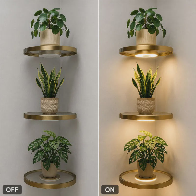 Floating Wall Shelf with Built-in Ambient LED Light