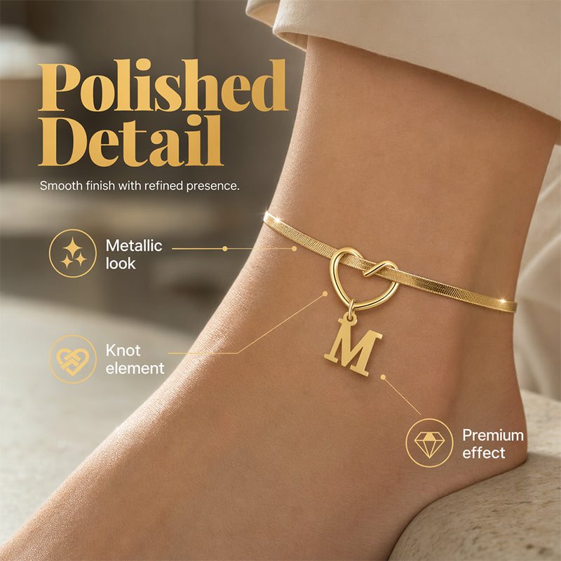 💖 50% OFF NOW! ✨ Heart Initial Anklet Snake Chain – Personalized charm, adjustable fit & delicate snake chain – Perfect gift for yourself or a loved one ❤️