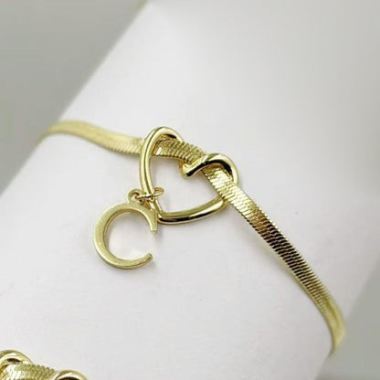 💖 50% OFF NOW! ✨ Heart Initial Anklet Snake Chain – Personalized charm, adjustable fit & delicate snake chain – Perfect gift for yourself or a loved one ❤️