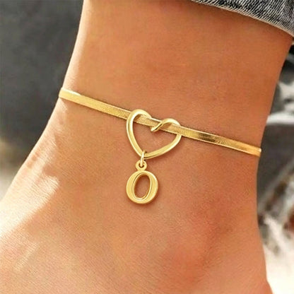 💖 50% OFF NOW! ✨ Heart Initial Anklet Snake Chain – Personalized charm, adjustable fit & delicate snake chain – Perfect gift for yourself or a loved one ❤️