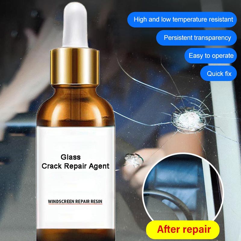 🏭Direct from glass factory, Buy 3 Get 2 Free！💦One drop fixes all glass cracks！🚗Glass Crack Repair Agent