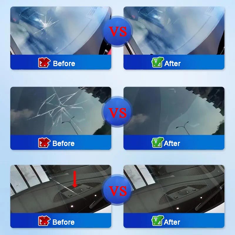 🏭Direct from glass factory, Buy 3 Get 2 Free！💦One drop fixes all glass cracks！🚗Glass Crack Repair Agent