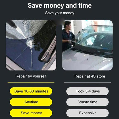 🏭Direct from glass factory, Buy 3 Get 2 Free！💦One drop fixes all glass cracks！🚗Glass Crack Repair Agent
