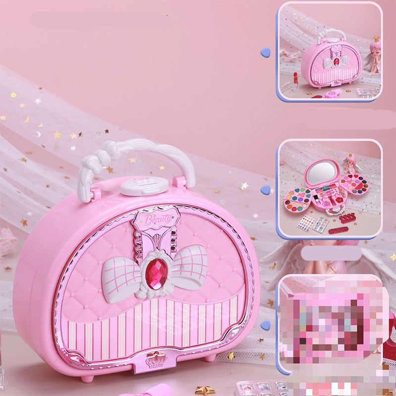 🏆LIMITED TIME 50% OFF💄Kids Washable Makeup Toy Set with Portable Pink Handbag