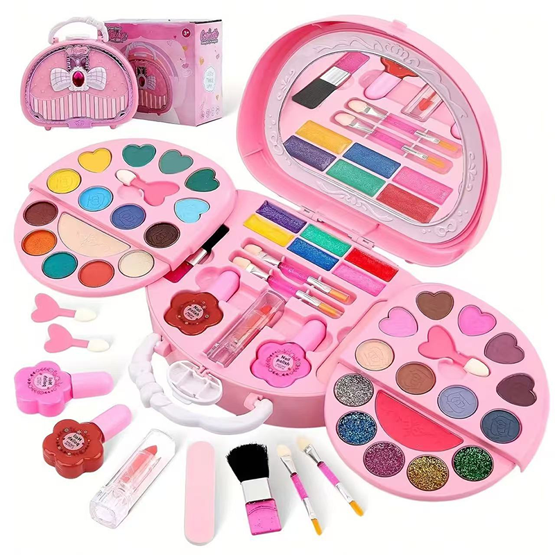🏆LIMITED TIME 50% OFF💄Kids Washable Makeup Toy Set with Portable Pink Handbag