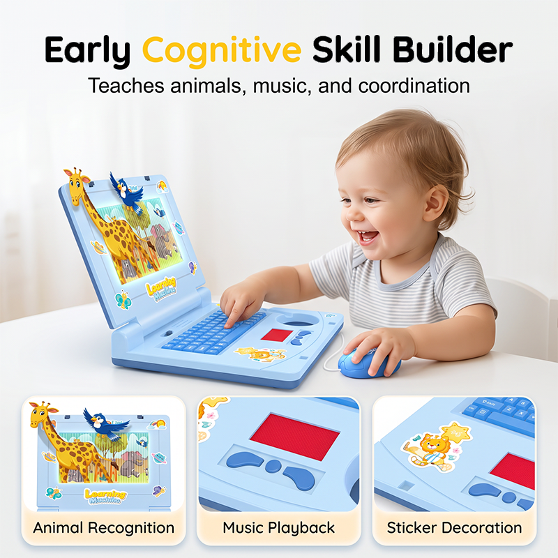 50% Off!💻 Baby's first laptop – no Wi-Fi needed. Lights, music, learning. Let's go! 👶✨✨