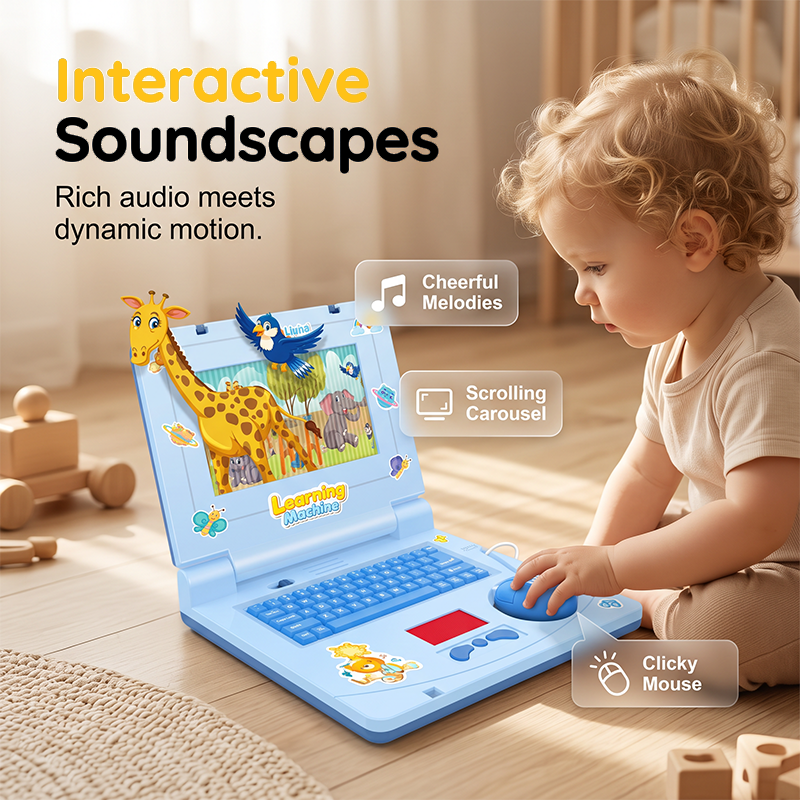 50% Off!💻 Baby's first laptop – no Wi-Fi needed. Lights, music, learning. Let's go! 👶✨✨