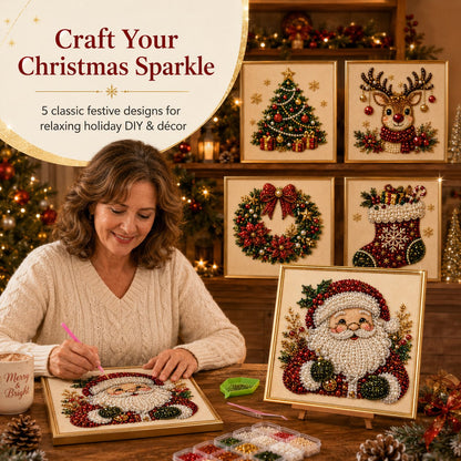 🎄Christmas Pre Sale ￡7.99!!⚡50K+ SOLD!🎅🧘Relaxing & Beginner-Friendly - 🎨💎DIY Christmas Pearl Art Kit