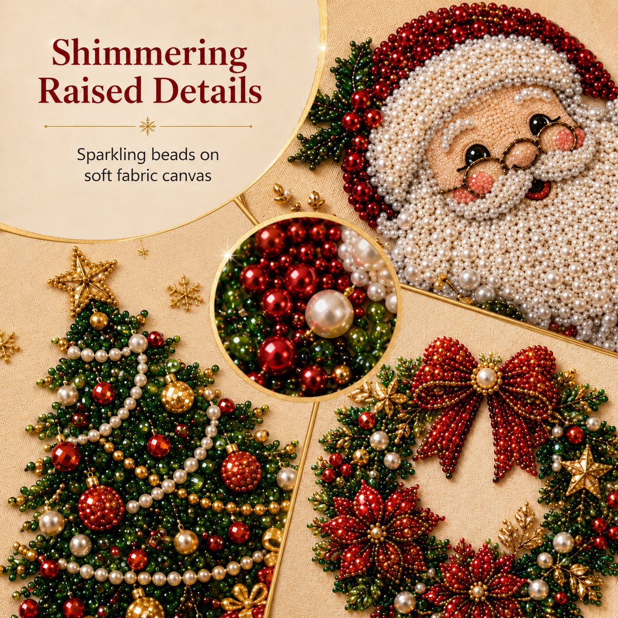 🎄Christmas Pre Sale ￡7.99!!⚡50K+ SOLD!🎅🧘Relaxing & Beginner-Friendly - 🎨💎DIY Christmas Pearl Art Kit