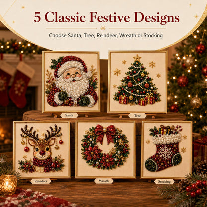 🎄Christmas Pre Sale ￡7.99!!⚡50K+ SOLD!🎅🧘Relaxing & Beginner-Friendly - 🎨💎DIY Christmas Pearl Art Kit