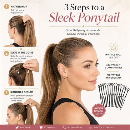 💇‍♀️✨ Flexible Invisible Hair Comb—invisible, flexible, and non-slip—instantly creates a perfectly secure hold! 🌟