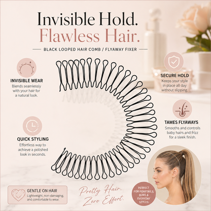 💇‍♀️✨ Flexible Invisible Hair Comb—invisible, flexible, and non-slip—instantly creates a perfectly secure hold! 🌟