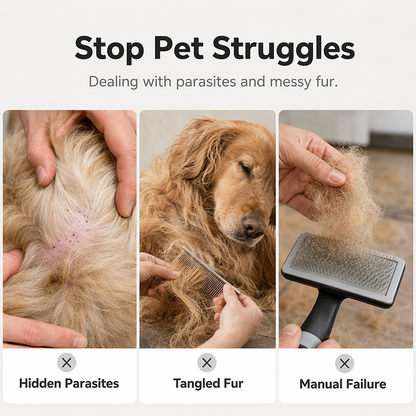 🔥Electric Pet Grooming Comb🐕Keep your furry friends away from mites, fleas and tangled fur！
