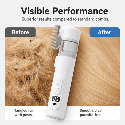 🔥Electric Pet Grooming Comb🐕Keep your furry friends away from mites, fleas and tangled fur！