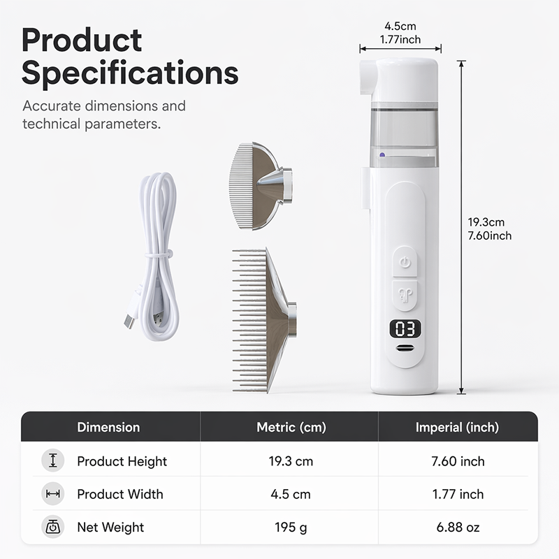 🔥Electric Pet Grooming Comb🐕Keep your furry friends away from mites, fleas and tangled fur！