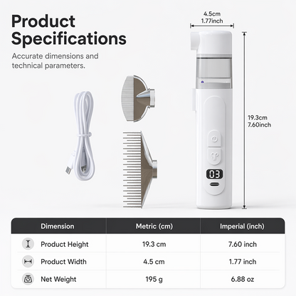 🔥Electric Pet Grooming Comb🐕Keep your furry friends away from mites, fleas and tangled fur！