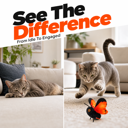 🏆🔥2026 New Arrivals 🐱Smart Sensing Flapping Butterfly Toy –Motion-activated, realistic flight, interactive fun – keeps your cat engaged for hours✨