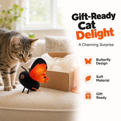 🏆🔥2026 New Arrivals 🐱Smart Sensing Flapping Butterfly Toy –Motion-activated, realistic flight, interactive fun – keeps your cat engaged for hours✨