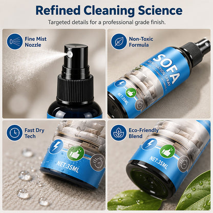 🥳2026 HOT SALE-￡6.99!! 🥳💞50K+ SOLD!🛋️✨ 50% OFF! No‑Rinse Fabric Cleaner Spray – Just spray & wipe – no water, no rinsing. Perfect for sofas, carpets & upholstery – fresh in minutes! 🧼💨
