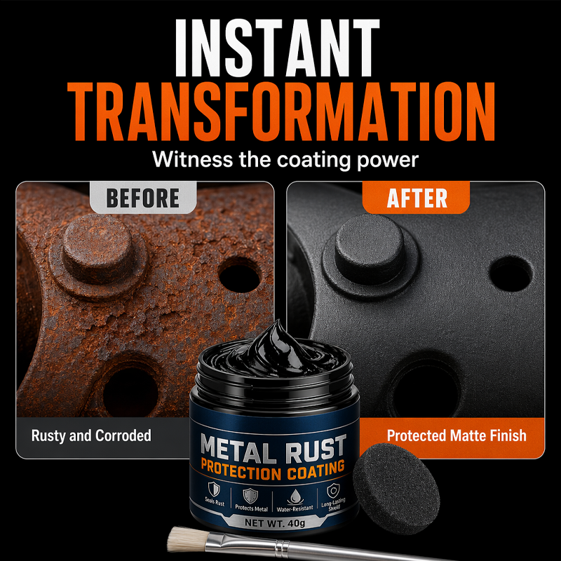 🔧 Metal Rust Protection Black Repair Paste – Restores rusty gates, railings & tools. Forms protective coating – no need to replace! 🛡️✨