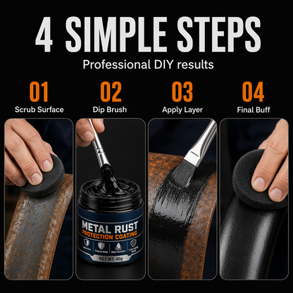 🔧 Metal Rust Protection Black Repair Paste – Restores rusty gates, railings & tools. Forms protective coating – no need to replace! 🛡️✨