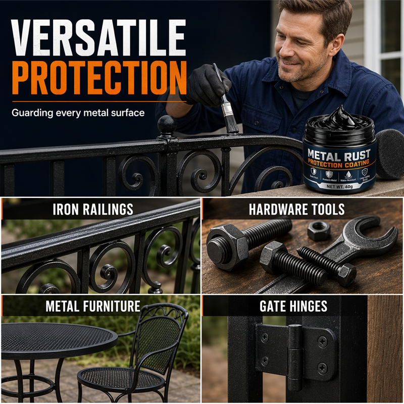 🔧 Metal Rust Protection Black Repair Paste – Restores rusty gates, railings & tools. Forms protective coating – no need to replace! 🛡️✨