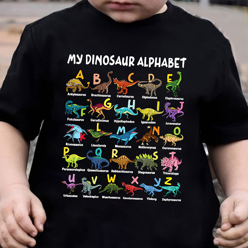 🔥🎁 New Arrival: 50 🔥 Children's T-shirt with Dinosaur and Letter Prints