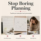 HERE WE F*CKING GO AGAIN Wall Calendar | Funny Floral A4 Calendar | Monthly Sarcastic Quotes