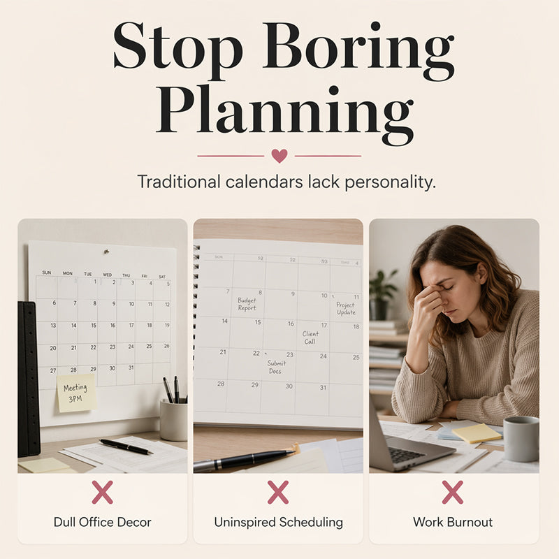 HERE WE F*CKING GO AGAIN Wall Calendar | Funny Floral A4 Calendar | Monthly Sarcastic Quotes