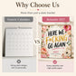 HERE WE F*CKING GO AGAIN Wall Calendar | Funny Floral A4 Calendar | Monthly Sarcastic Quotes
