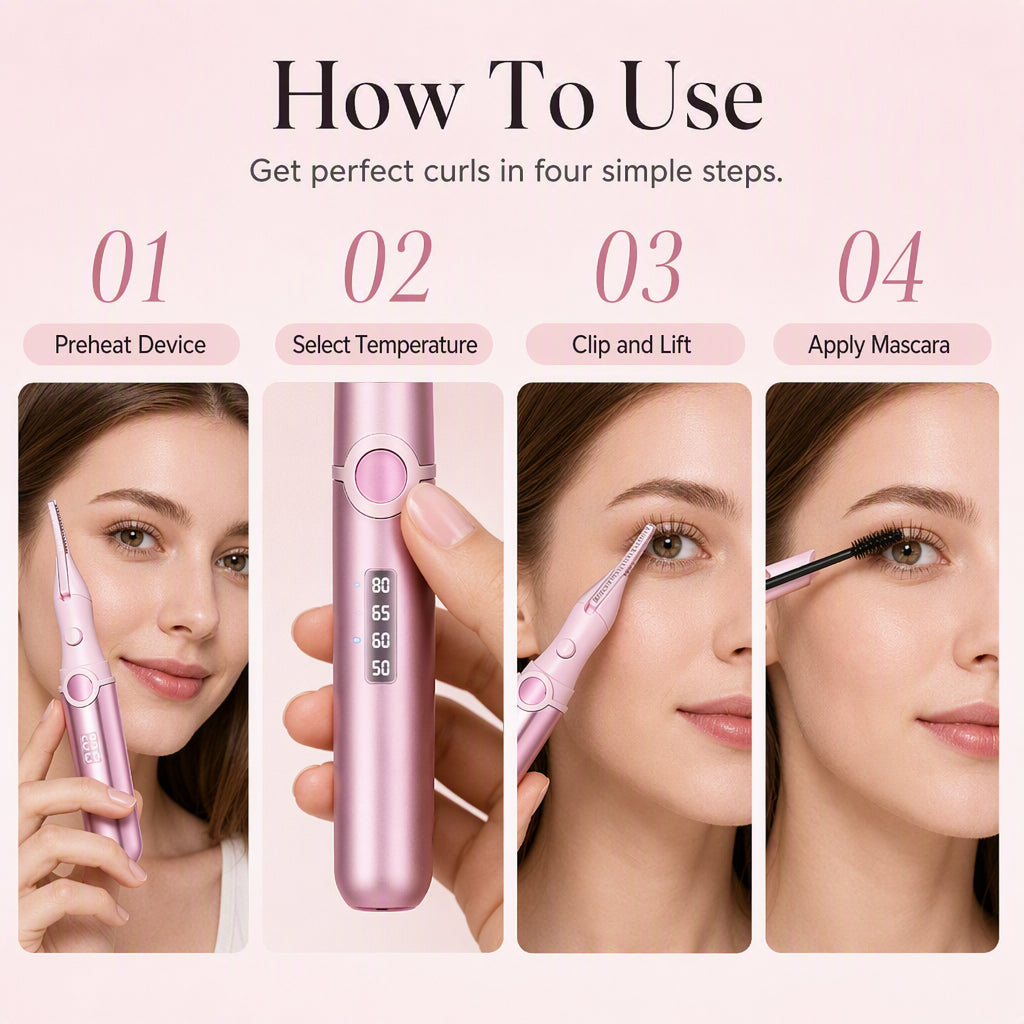 ⏳LAST DAY SALE 50% OFF !!💗Rechargeable Heated Eyelash Curler