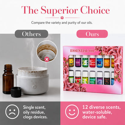 🔥Limited Time 50% Off！🌷12-Pack Water Soluble Essential Oils Set🎁🌺The fresh scent lifts your mood！