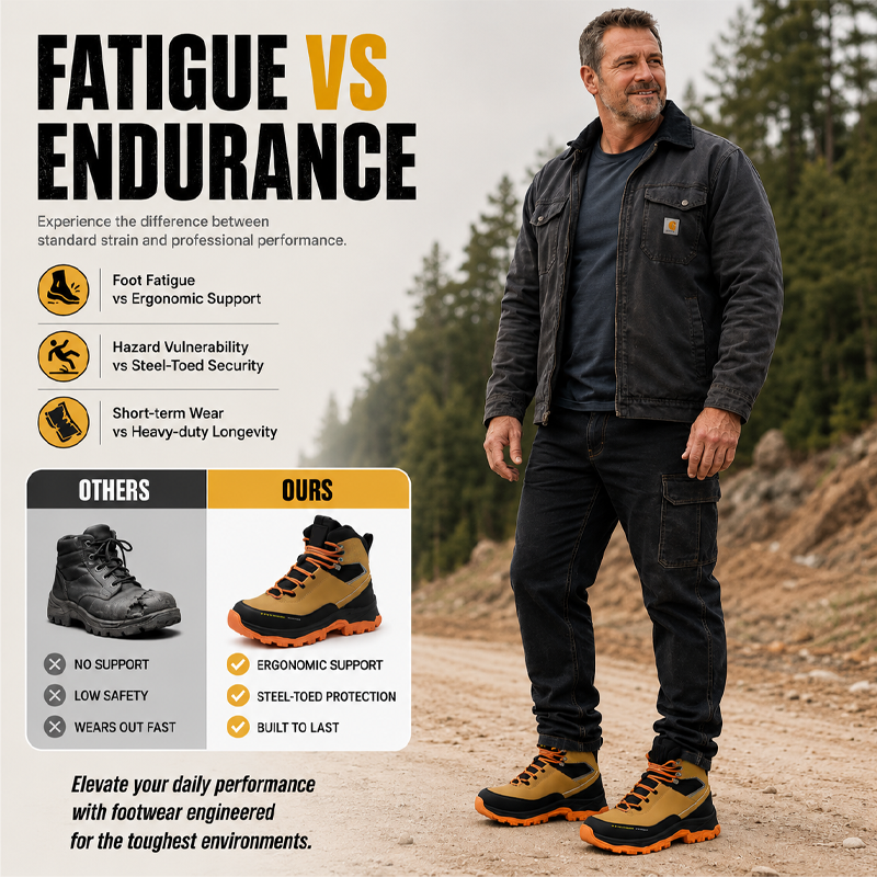 💪Steel Toe Safety Shoes – Puncture-Resistant, Protective & Comfortable for Work