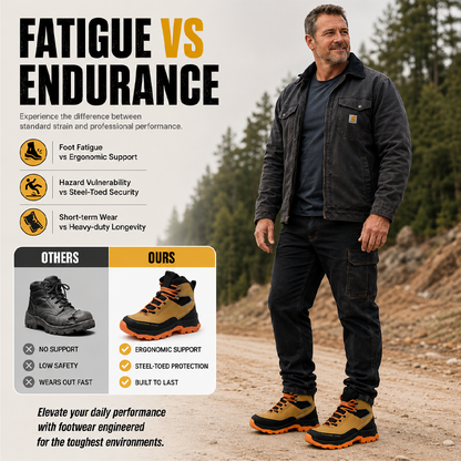 💪Steel Toe Safety Shoes – Puncture-Resistant, Protective & Comfortable for Work