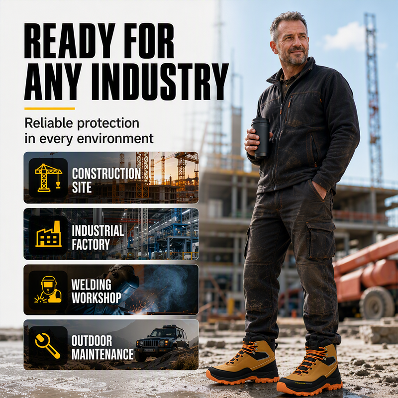 💪Steel Toe Safety Shoes – Puncture-Resistant, Protective & Comfortable for Work