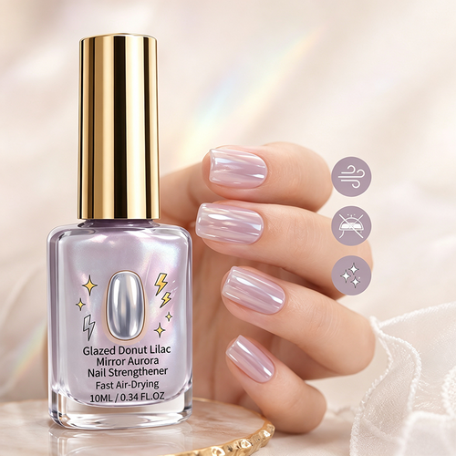 🔥Buy 2 Get 1 Free(3 PCS) ⏰Lilac Glossy Mirror Nail Strengthener