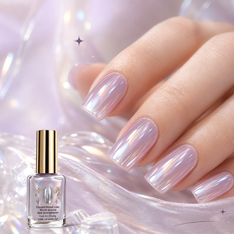 🔥Buy 2 Get 1 Free(3 PCS) ⏰Lilac Glossy Mirror Nail Strengthener