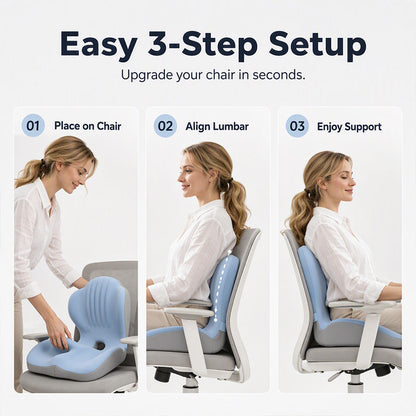 🎉This Week's Special Sales - 60% OFF✨Ergonomic Memory Foam Seat Cushion with Back Support