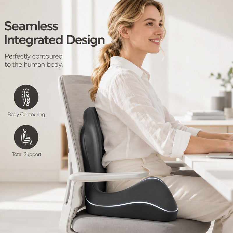 🎉This Week's Special Sales - 60% OFF✨Ergonomic Memory Foam Seat Cushion with Back Support