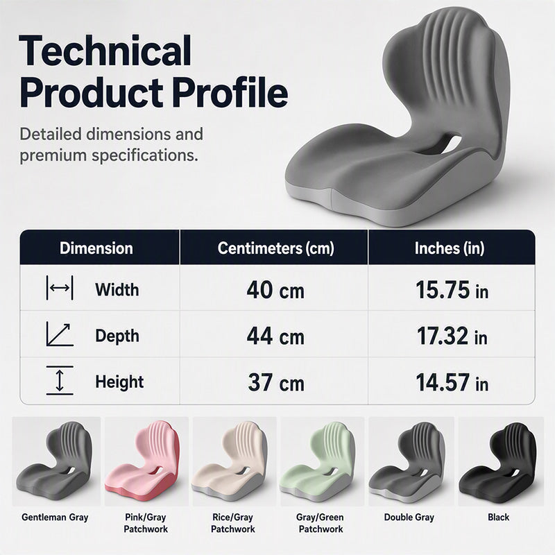 🎉This Week's Special Sales - 60% OFF✨Ergonomic Memory Foam Seat Cushion with Back Support