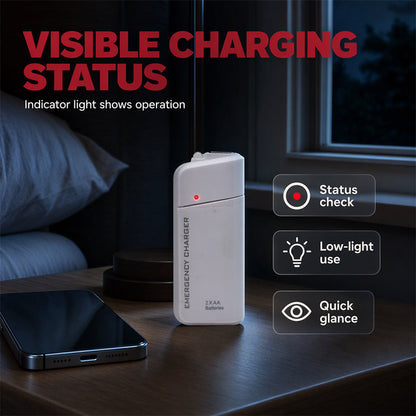 💥 BUY 2 GET 1 FREE （3PCS）🥳Portable Emergency Phone Charger AA Battery Powered Power Bank with LED Flashlight