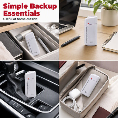 💥 BUY 2 GET 1 FREE （3PCS）🥳Portable Emergency Phone Charger AA Battery Powered Power Bank with LED Flashlight
